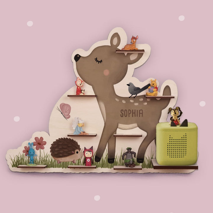hellomini Tonie Regal Mädchen mit Wunschnamen für Toniebox 1 & Toniebox 2 - Personalisiertes Toniebo