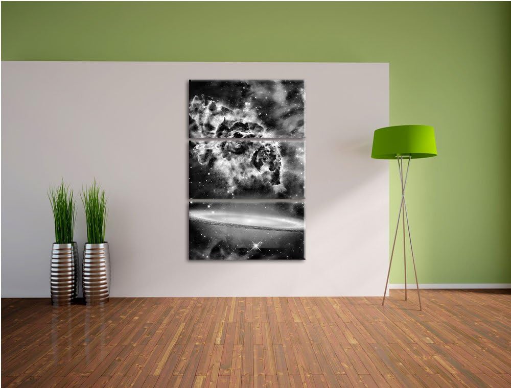 Pixxprint Galaxie mit Sternennebel als Leinwandbild/Grösse: 3 Teilig (120x80) cm/Wandbild/Kunstdruck