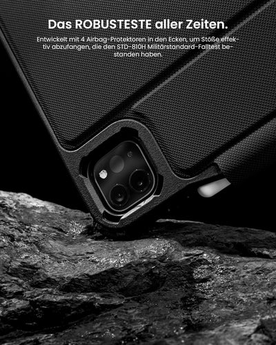 tomtoc Hülle Case für 11-Zoll iPad Pro 4./3. Gen (M2&M1) 2022-2021, Ultra Schutz abnehmbar Schutzhül
