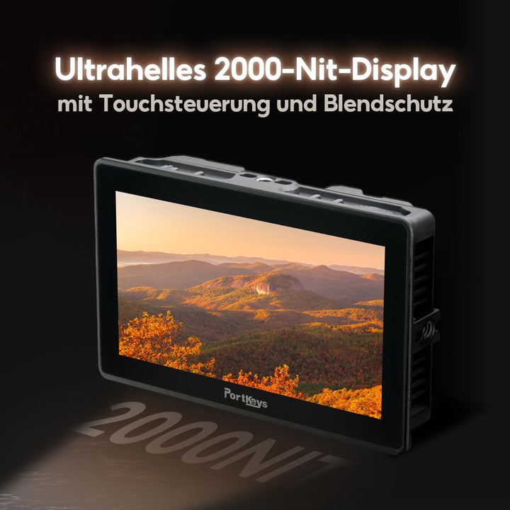 Portkeys BM5WR Kabellose Kontrolle Field Kamera Monitor 5.5" Touchscreen 3G SDI 3D LUT 2200Nit 10bit