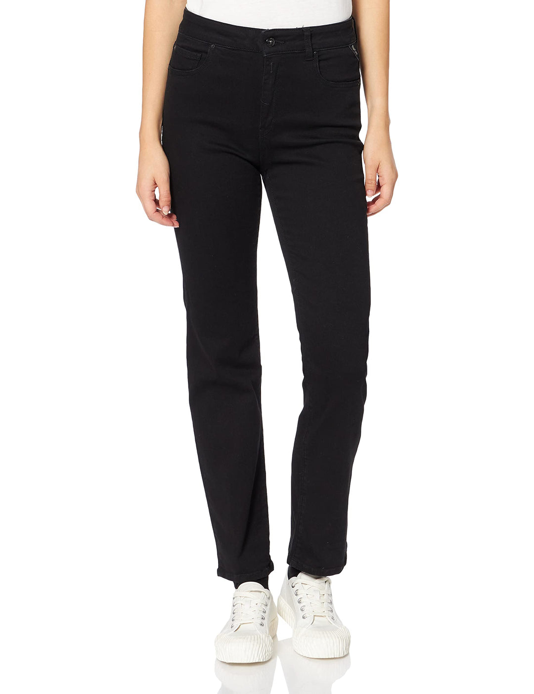 Replay Damen Florie Jeans 26W / 30L Schwarz (098 Black), 26W / 30L Schwarz (098 Black)