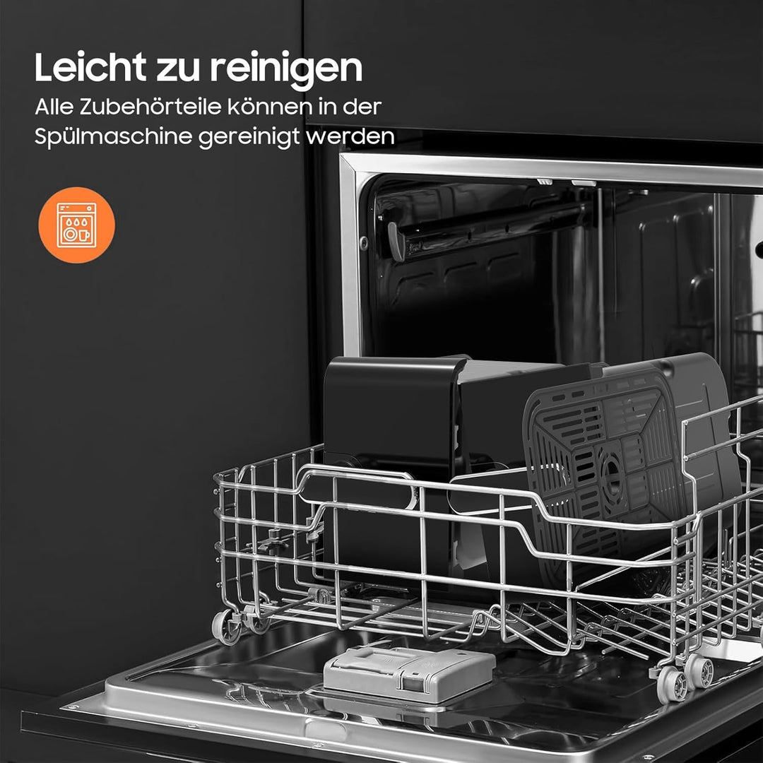 iceagle Heissluftfritteuse 2 Kammern Airfryer XXL 11L - 1700 W Heissluftfritteuse mit 2 Fächer | Dua