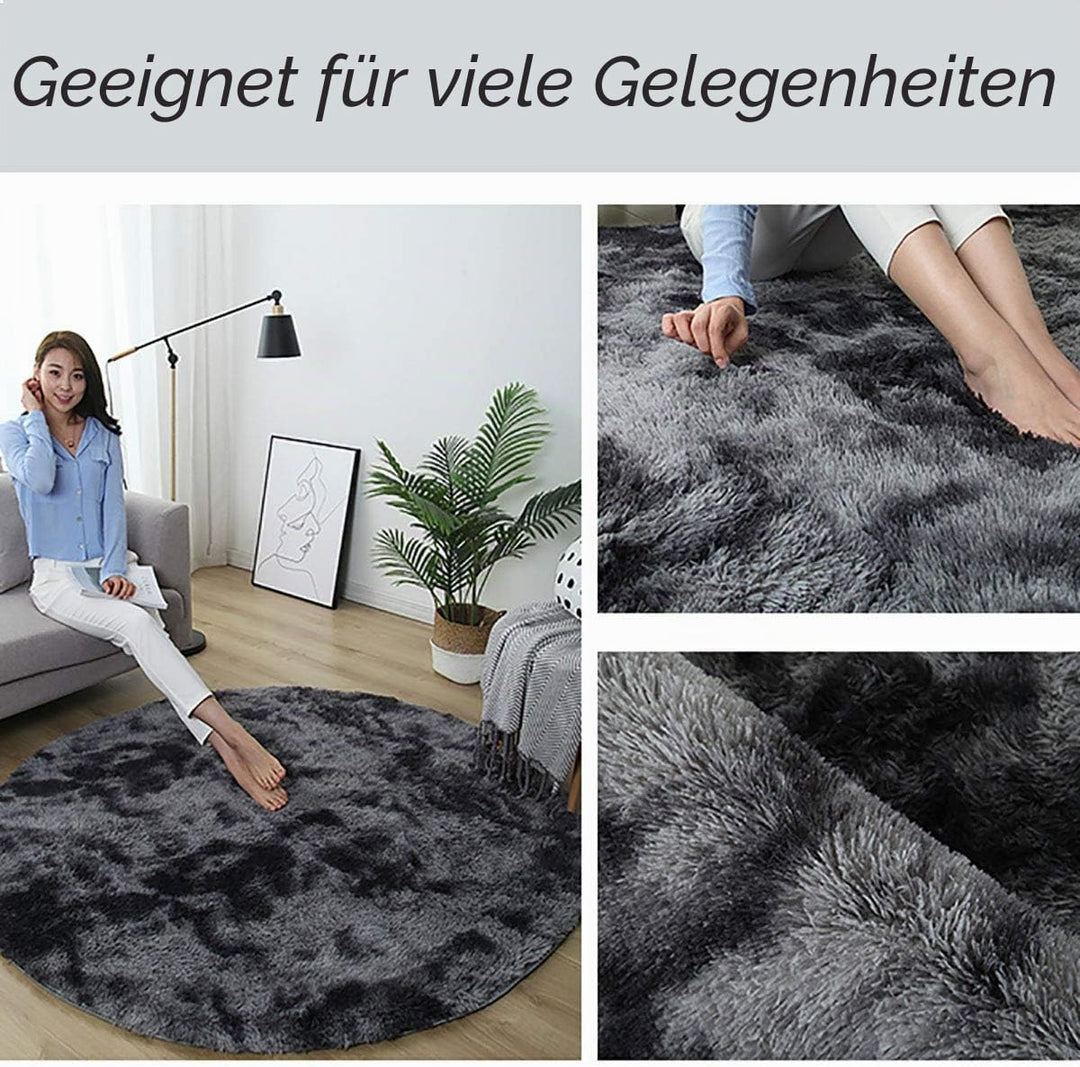 Teppich Rund Teppich Wohnzimmer Hochflor Teppiche Langflor Wohnzimmerteppich für Wohnzimmer Flauschi