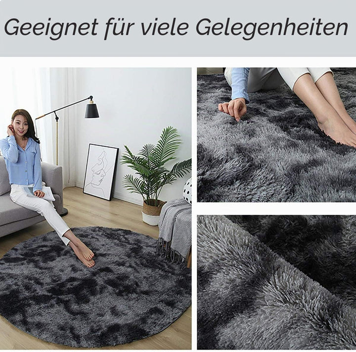 Teppich Rund Teppich Wohnzimmer Hochflor Teppiche Langflor Wohnzimmerteppich für Wohnzimmer Flauschi