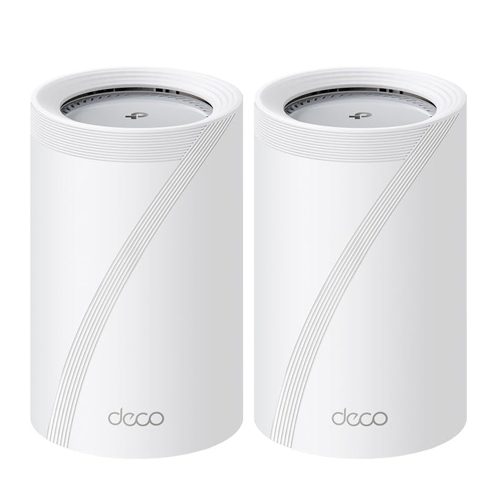 TP-Link Deco BE65 Pro Wi-Fi 7 Mesh WLAN Set(2er-Pack), Tri-Band BE9300 Router & Repeater, 2 × 5G-Por