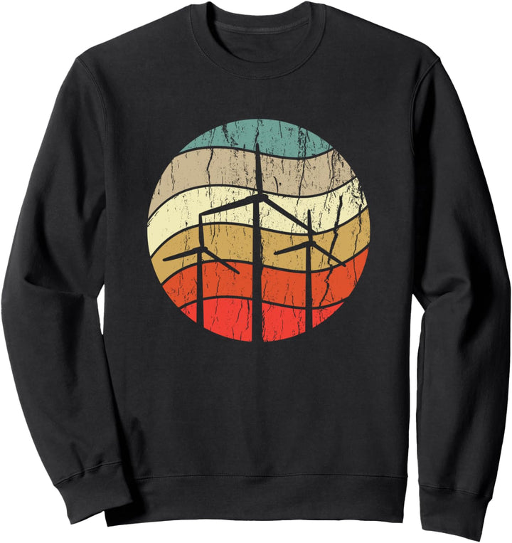 Windmühle Retro Vintage Kleidung Geschenk Klimawandel Earth Sweatshirt