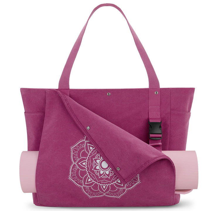 Gonex Yogatasche, Yogamatte Tasche mit Mehreren Taschen für Damen und Herren, Canvas wasserdichte To