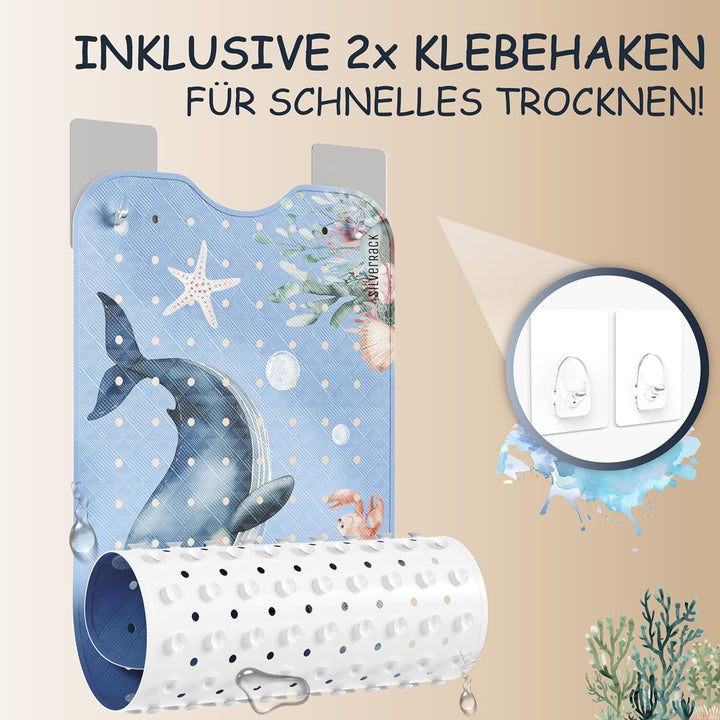 Badewannenmatte Kinder rutschfest [100x40cm] - Antirutschmatte Badewanne BPA frei - Badematte Kinder