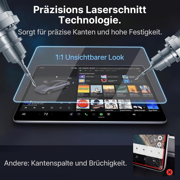 15,4" + 8" Displayschutzfolie für Tesla Model 3 Highland | für Model 3 Highland 2024-2026 & Model Y