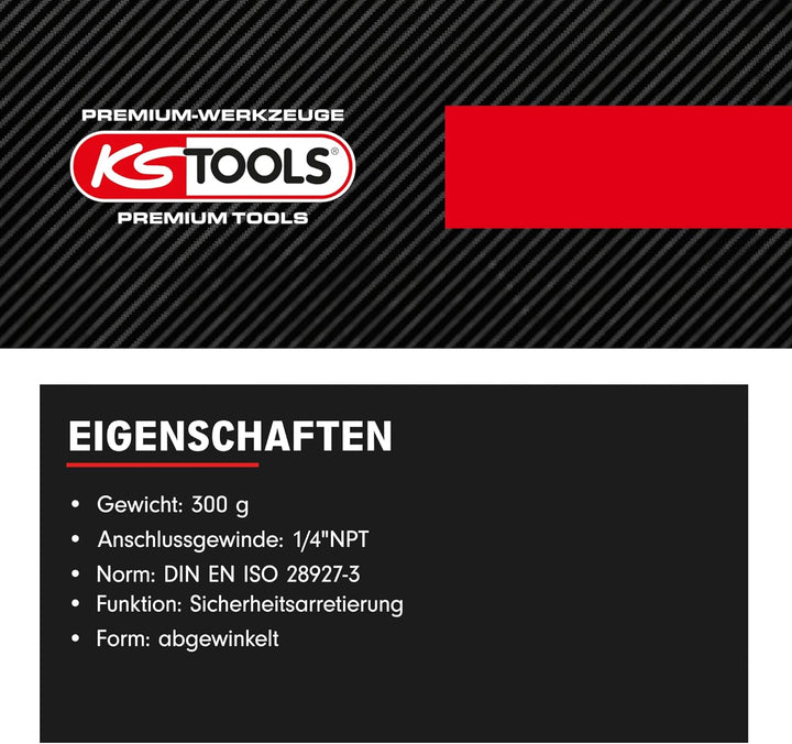 KS Tools Druckluft Winkelschleifer SlimPOWER 515.5535 19.000 U/min I Druckluftschleifer mit Geschwin