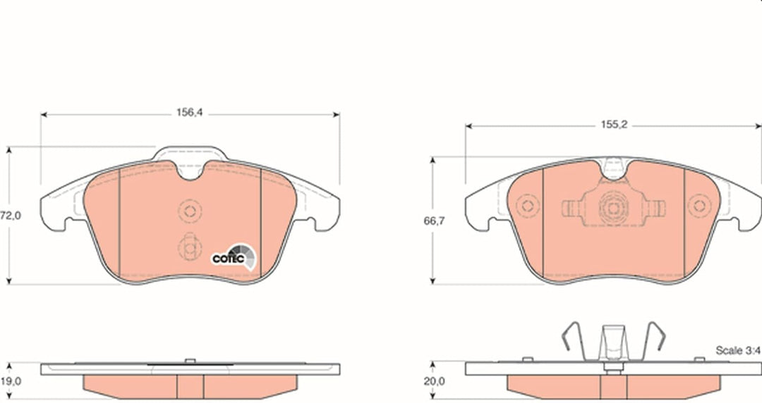 TRW GDB1683 Packung mit Bremsbelagsatz, Scheibenbremse