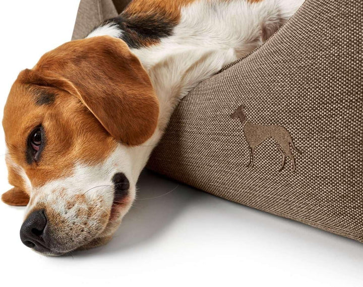 HUNTER Livingston Hundesofa, Hundebett, Strukturstoff, klassisch, M cm, braun, 80 x 60 x 25 cm braun