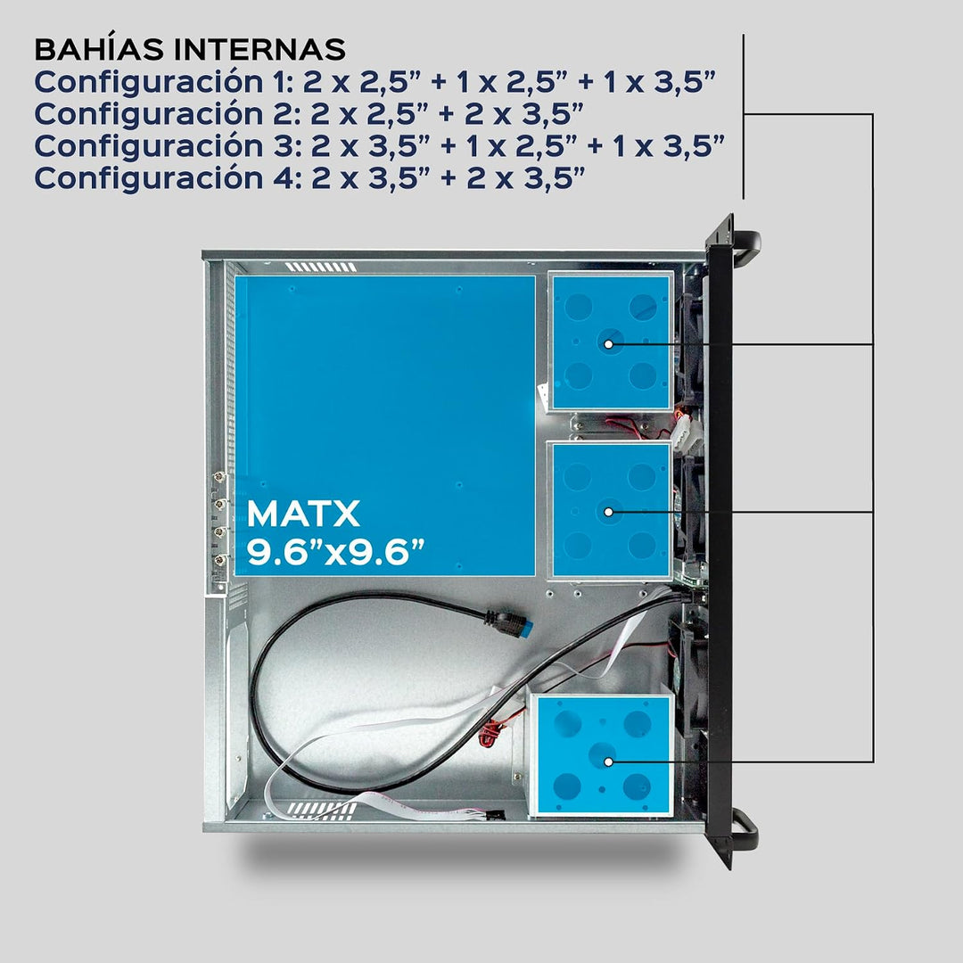 'UNYKAch 2128 19 2U Rack Gehäuse schwarz, Silber Computer-Gehäuse-Gehäuse (Ablage, Server, SGCC, Mic
