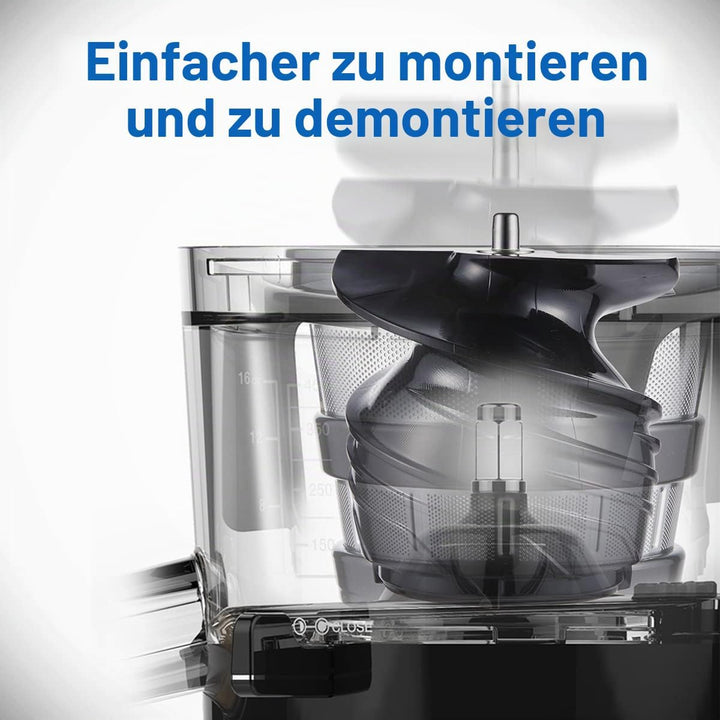 DAHLERT X HUROM | Slow Juicer | Entsafter Gemüse und Obst | DT-SJ-21 | Leiser Motor | Hohe Saftausbe