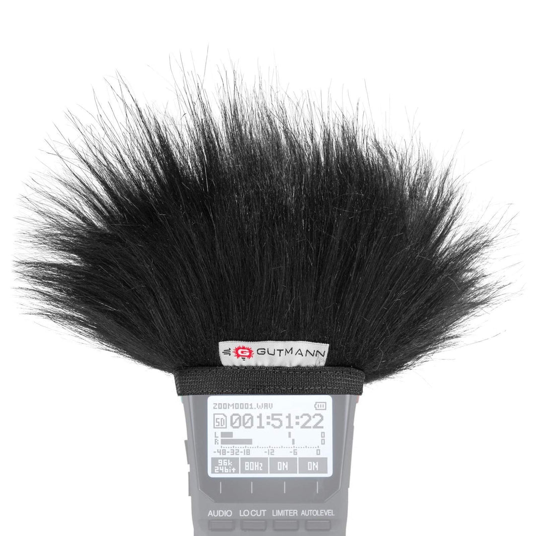 Gutmann Mikrofon Windschutz Fell für Olympus LS-100 Premium Edition Black mit Innenfutter, Outdoor H