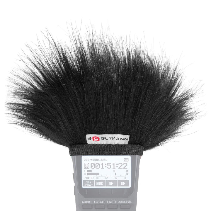 Gutmann Mikrofon Windschutz Fell für Olympus LS-100 Premium Edition Black mit Innenfutter, Outdoor H