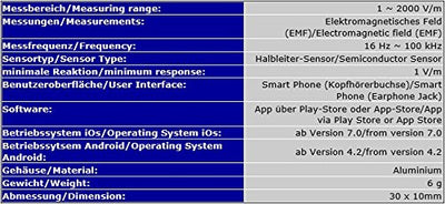 Smart EMF Checker Elektrosmog Magnetfeldmessgerät Feldstärke EM iPhone iOS Android SME