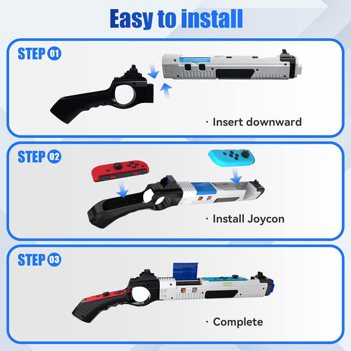 Sehawei Game Gun für Switch/OLED Controller, Grip Kompatibel mit Splatoon 2/ 3,Ersatz-JoyCon