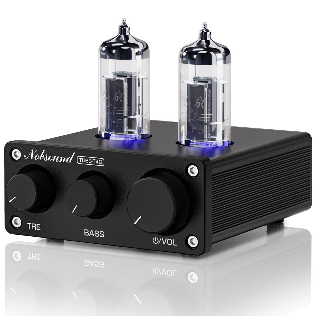 Nobsound Mini HiFi Röhren Vorverstärker: Stereo Audio Preamp der Klasse A mit Bass- und Höhenregelun