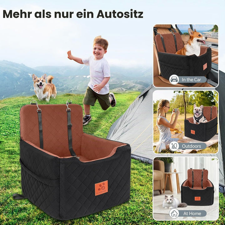 Autositz Hunde für kleine/mittlere Hunde unter 15 Kgs,Hunde Autositz,Abnehmbarer und waschbarer Haus