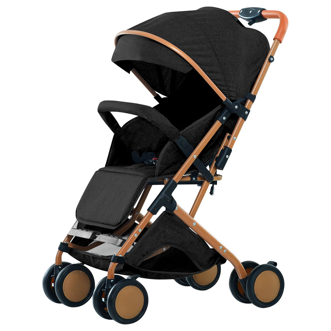 Ultrakompakter Kinderwagen von 0 bis 6 Jahren, Reisewagen mit 5-Punkt-Sicherheitsgurt, kompakt und n