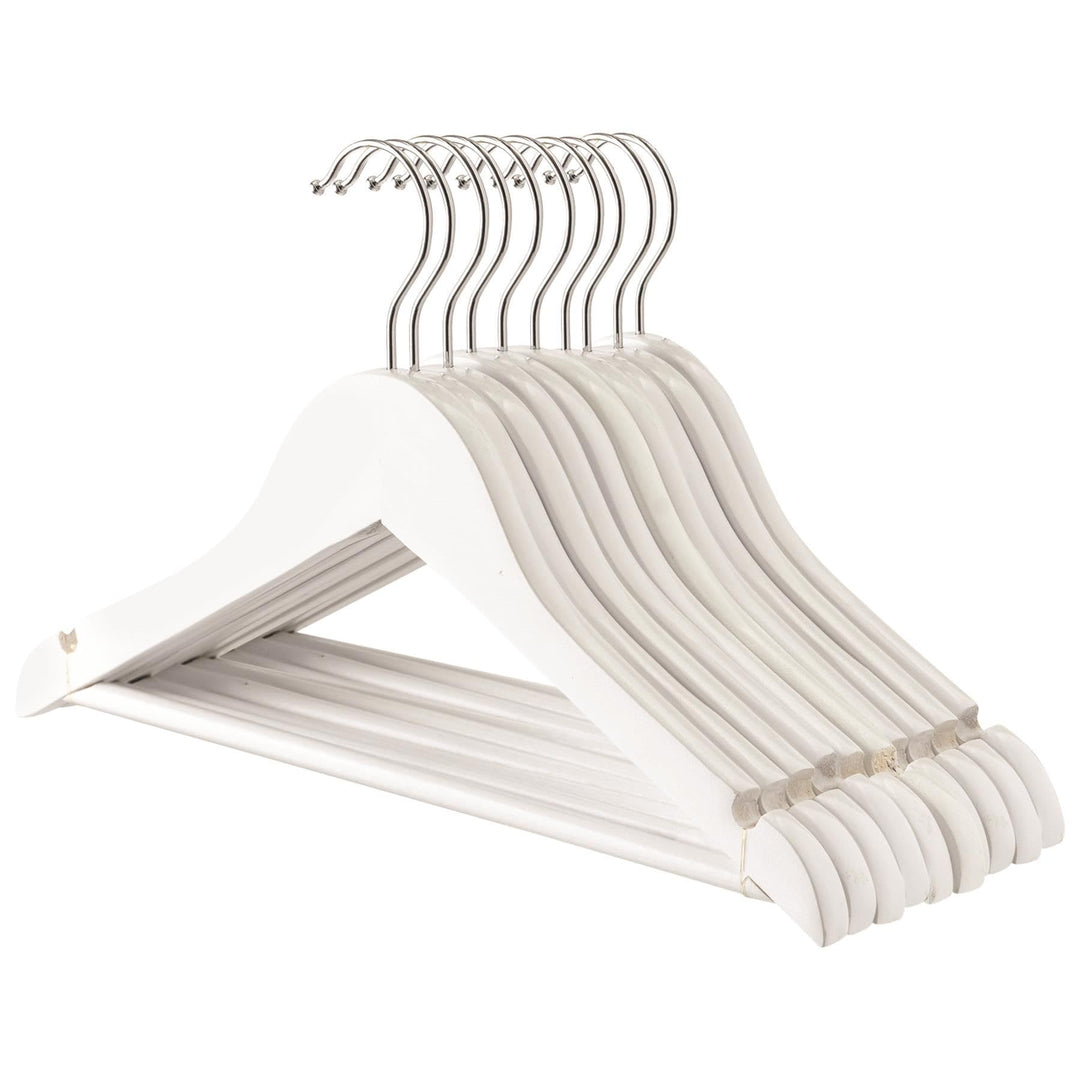 Harbour Housewares 10x Weiss Kinder-Kleiderbügel aus Holz - Klein Kinder Mantel Kleidung für Baby, K