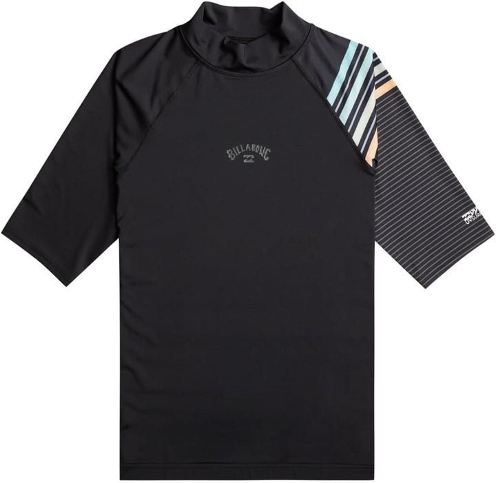 Billabong Herren Contrast Ss Printed Bluse (1er Pack) XL Schwarz, XL Schwarz