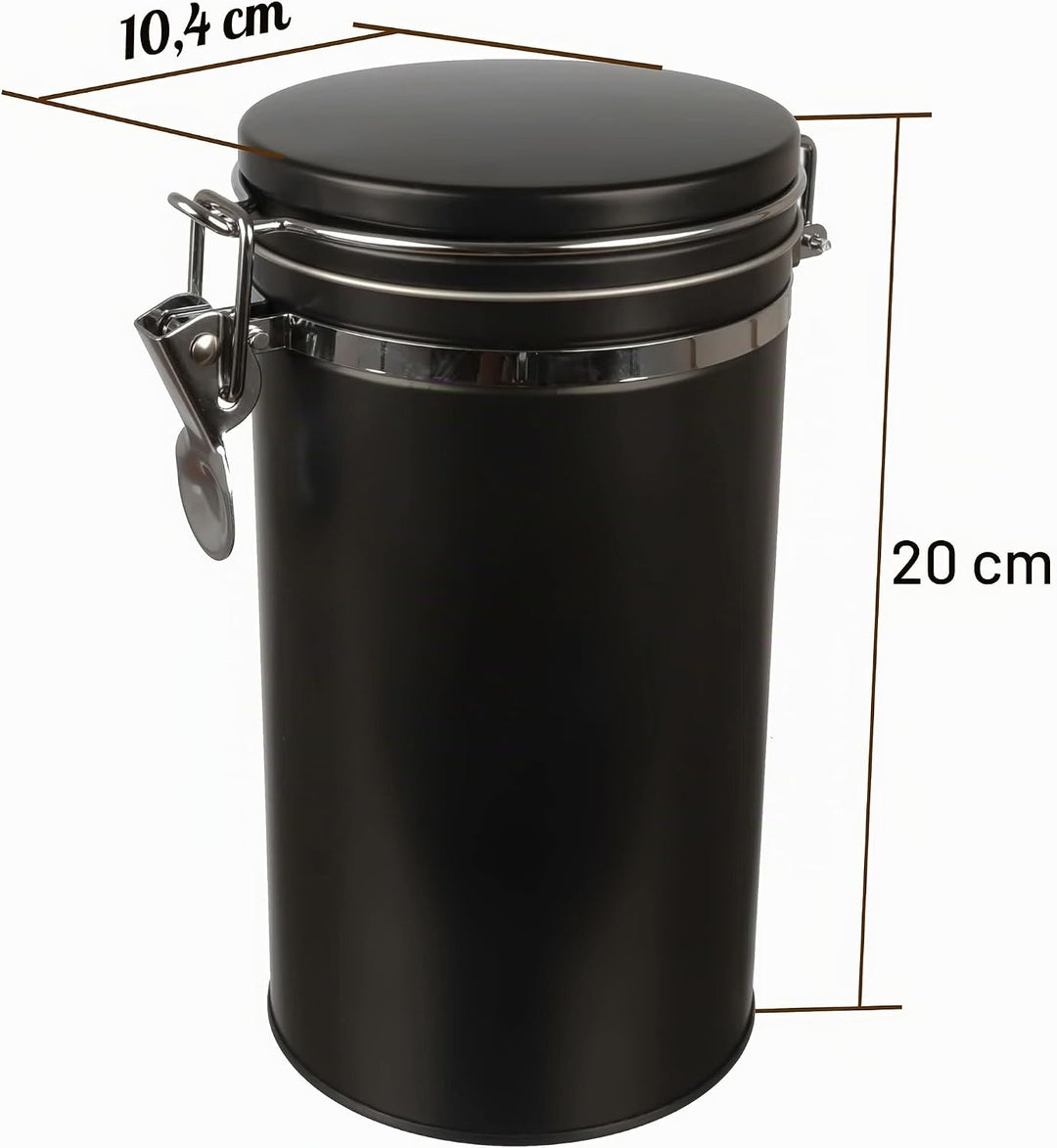 2x Vorratsdose/Kaffeedose mit Silikondichtung und Bügelverschluss, luftdicht aus Metall für je 500g