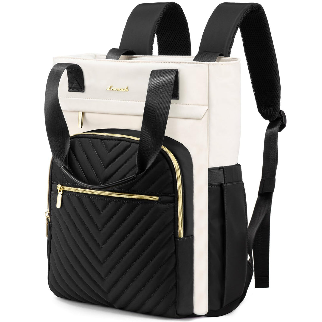 LOVEVOOK Laptop Rucksack Damen Elegant 15.6 Zoll 2 in 1 Handtasche Wasserdicht Schulrucksack Mädchen
