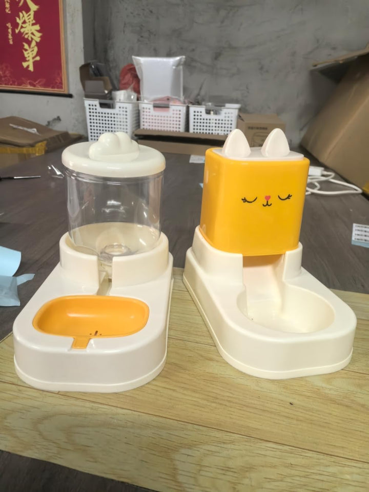 Hundefutter und Wasserspender, Futter und Wasserspender für Haustiere,Futterspender und Bewässerung,