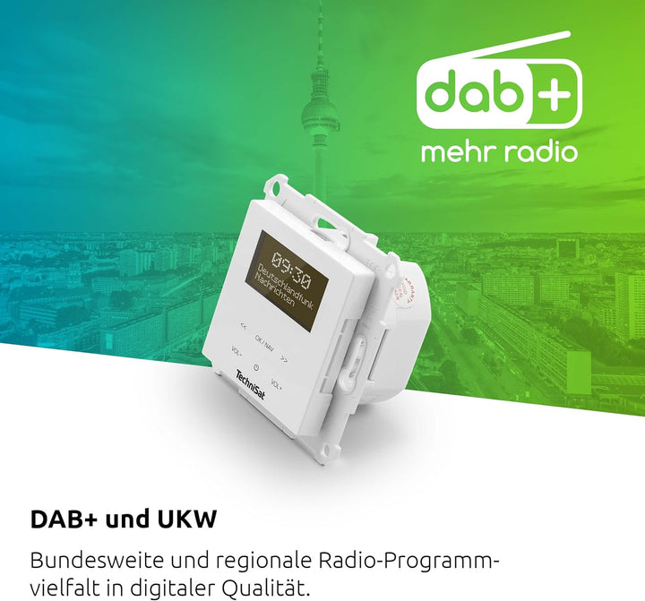TechniSat DIGITRADIO UP 55 - DAB+ Unterputzradio für die flexible Montage (DAB, UKW, Bluetooth-Empfa