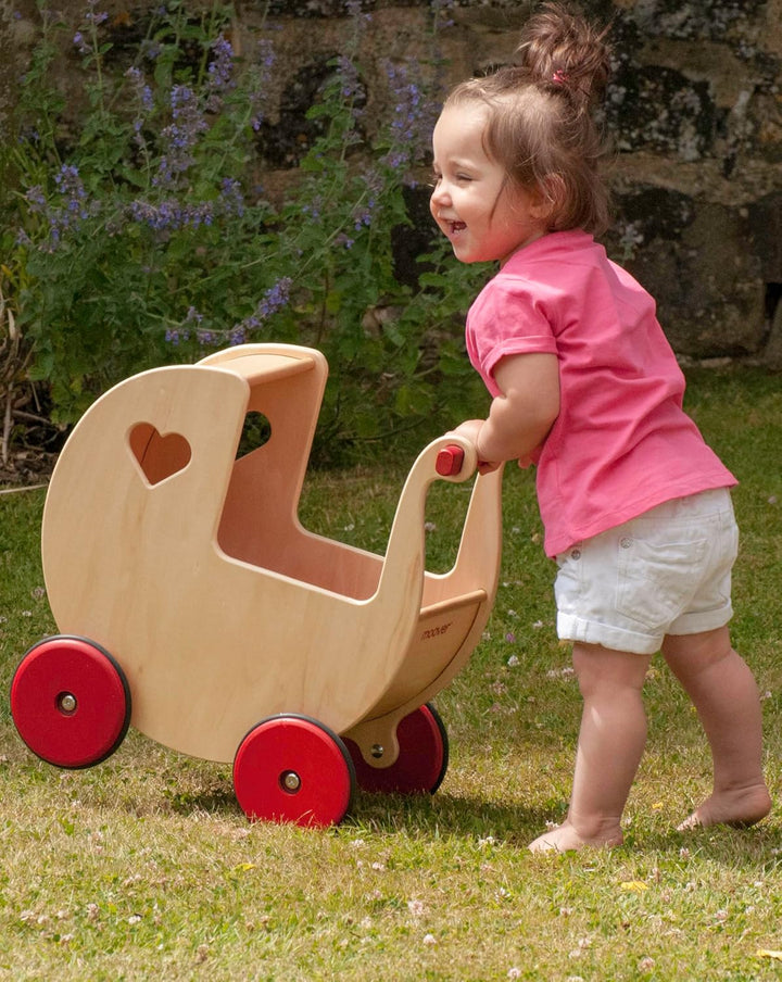 Moover MOOV-n-002 Holz-Puppenwagen, Natur, 46 x 24 x 45 Centimeters