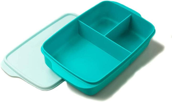 Tupperware to Go Lunchbox 1 L helltürkis mit Trennwand Clevere Pause Schule