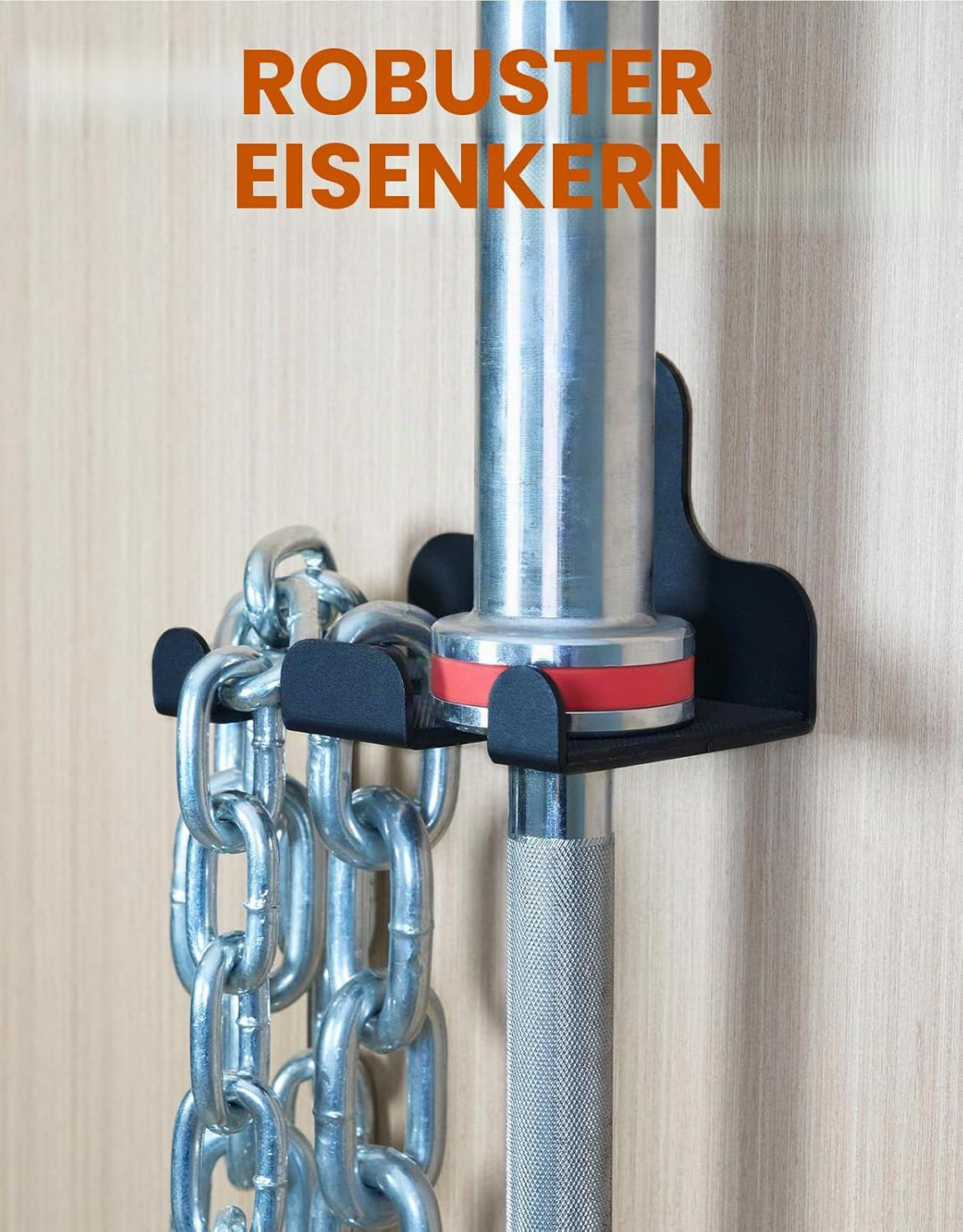 Fitarc Barbell Wall Mounted Olympic Barbell Holder,Barbell Hanger for 33mm Bar,Hanging Barbell Rack