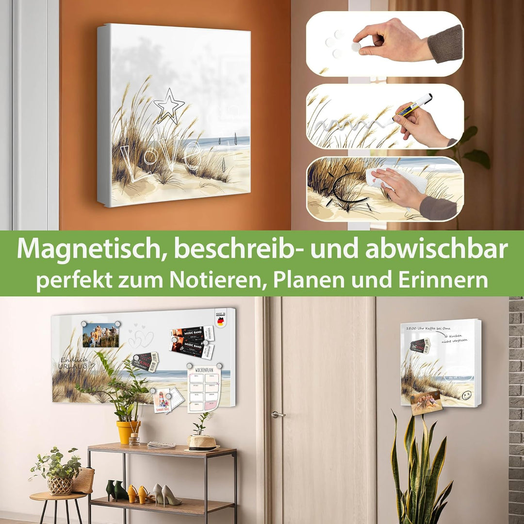 banjado Grosser Schlüsselkasten Metall - Schlüsselbox 30x30cm mit 32 Haken - Schlüsselkasten modern