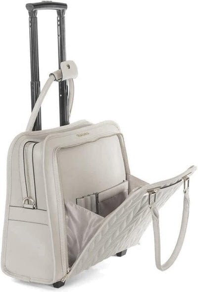 Bowatex Kompakte Rollen Damen Aktentasche Trolley Gross Beige Hell Laptoptrolley