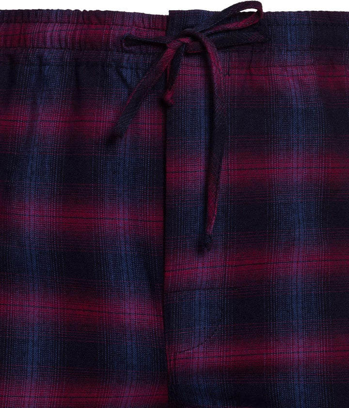 Revise RE-911 Schlafanzug für Herren - Lang - Flannel 100% Baumwolle - Pyjama - M Dunkelblau / Rot 1