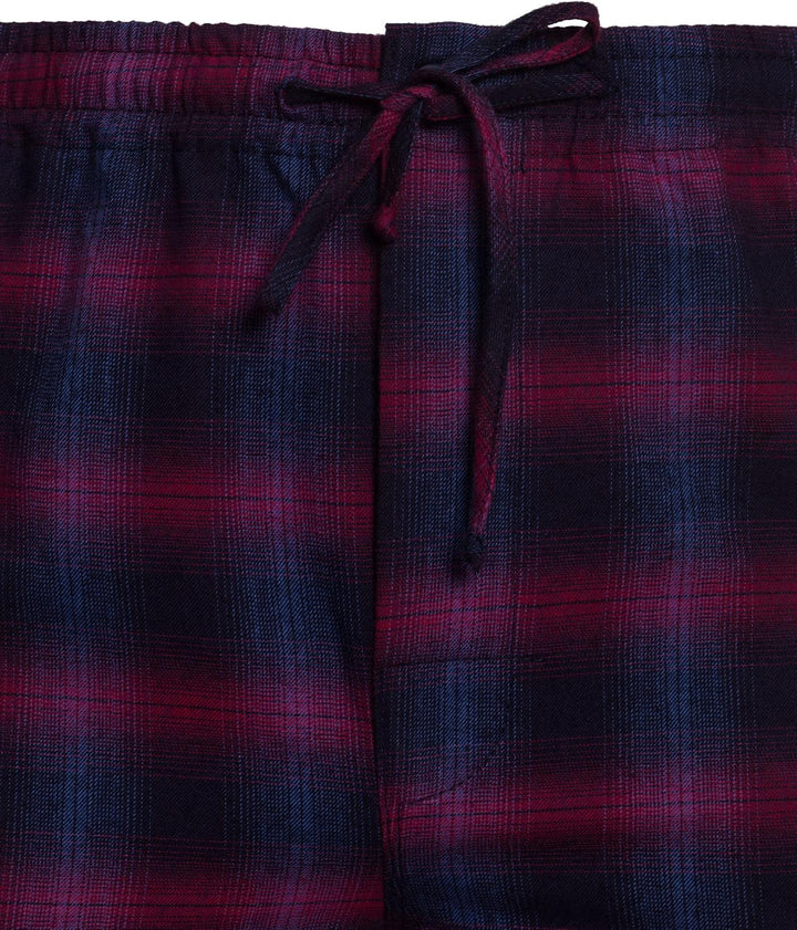Revise RE-911 Schlafanzug für Herren - Lang - Flannel 100% Baumwolle - Pyjama - M Dunkelblau / Rot 1