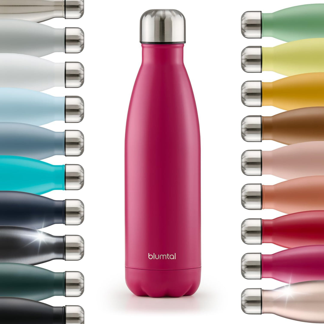 Blumtal® Trinkflasche Edelstahl Charles - Thermosflasche 1000 ml - BPA-freie Thermo Trinkflasche kal