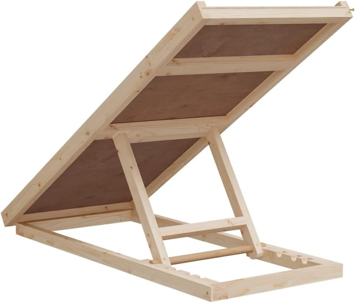 vidaXL Hunderampe Grau 70x35 cm Massivholz Tanne, 70 x 35 cm