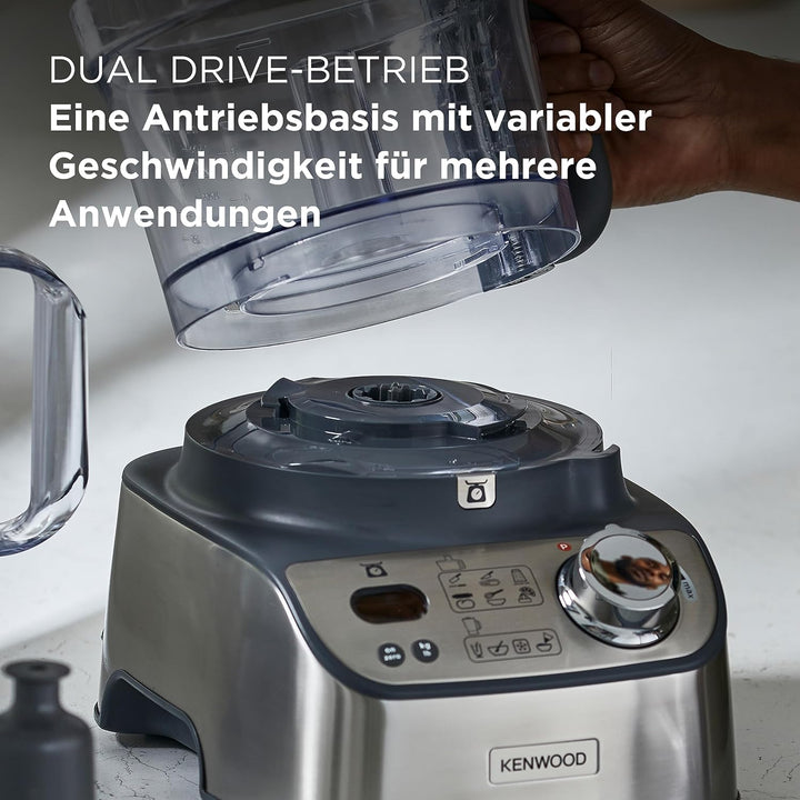 Kenwood FDM71.450SS MultiPro Express Weigh Küchenmaschine mit 8 dedizierten Zubehörteilen, einstellb