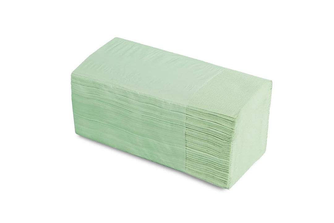 Quicky Papierhandtuch, ZZ-Falz, 25 x 23 cm, 2lag, Recycling - grün, 4000 Blatt, 1er Pack (1 x 1 Stüc