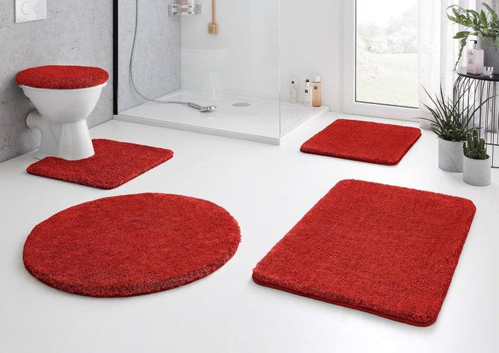 Kleine Wolke 5405453360 Badteppich Relax 60 x 100 cm Rubin, 60 x 100 cm Rubin