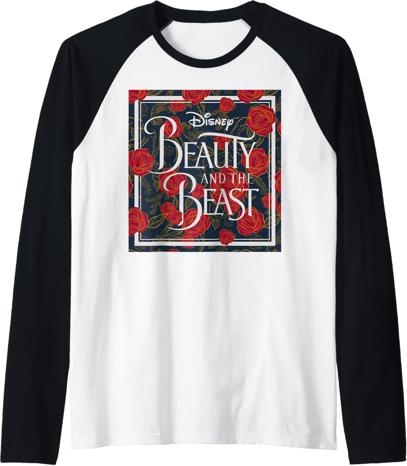 Disney Beauty & The Beast Rose Patterned Box Raglan