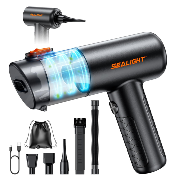 SEALIGHT Handstaubsauger, 32000 Pa Akku Staubsauger Kabellos Motor sin Escobillas de 400000 RPM, One