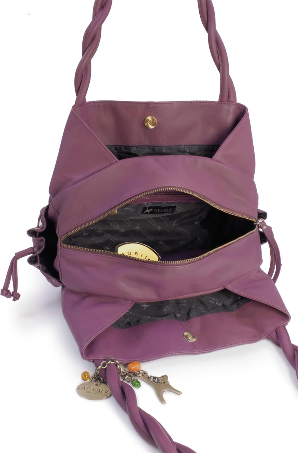 Catwalk Collection Handbags - Leder - Umhängetasche/Shopper/Tote - CAZ Violett, Violett