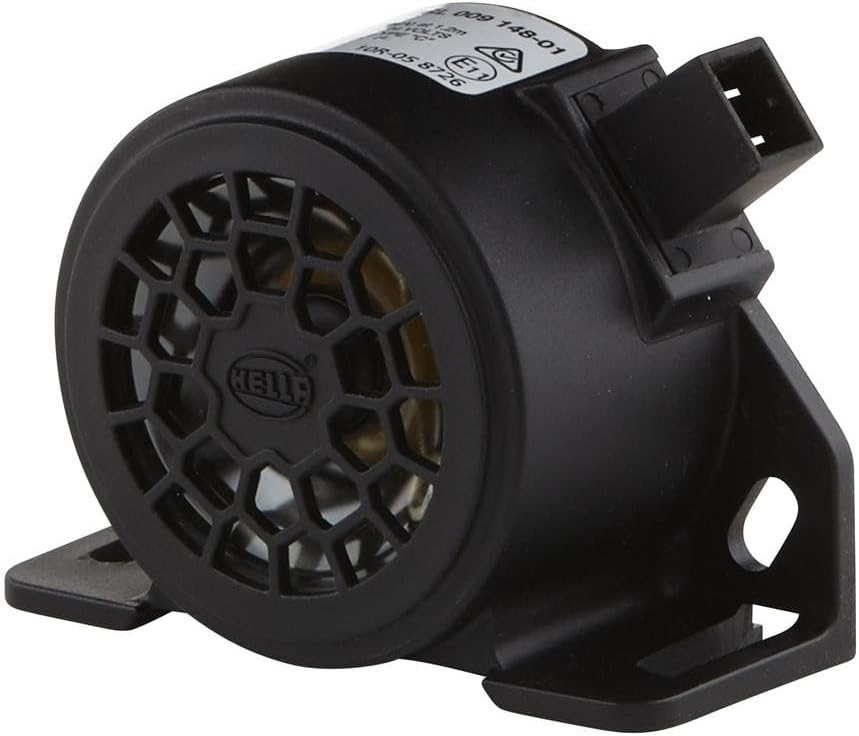HELLA Rückfahrwarner BM20 - 97dB(A) - Starkton - Gehäusefarbe: schwarz - geschraubt - Stecker: AMP -