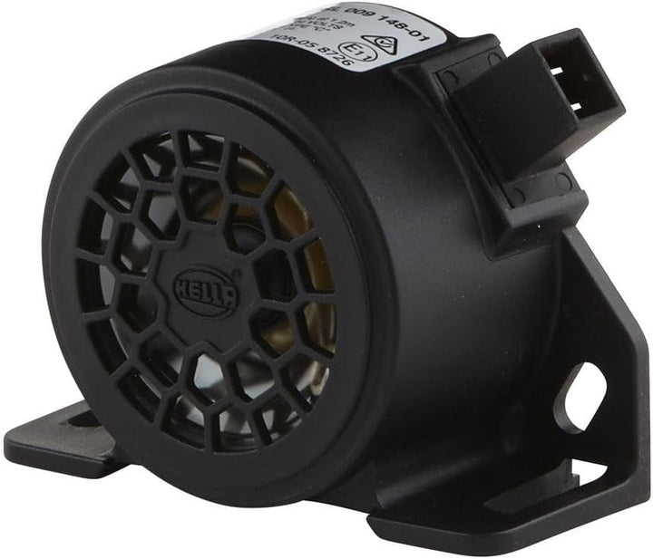 HELLA Rückfahrwarner BM20 - 97dB(A) - Starkton - Gehäusefarbe: schwarz - geschraubt - Stecker: AMP -