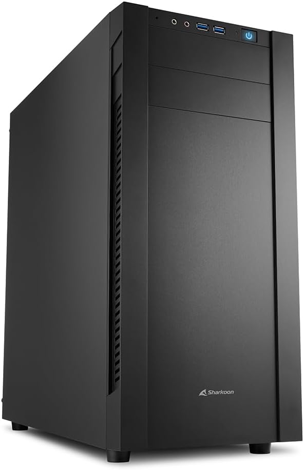 Sharkoon S25-V Gehäuse schwarz USB 3.0, 2x 120-mm-Lüfter vorinstalliert