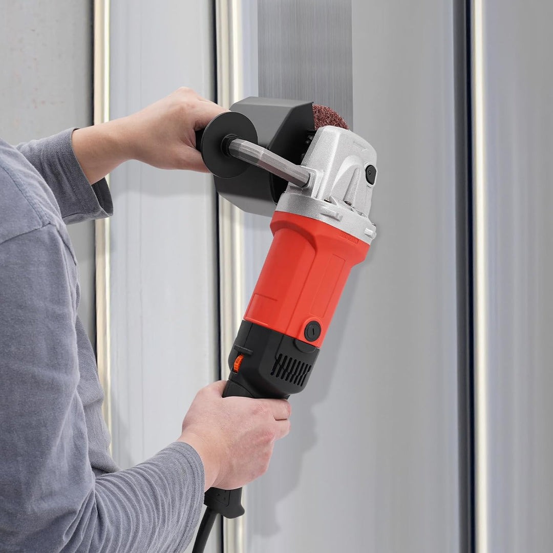 Satiniermaschine Elektrisch, Bürstenschleifer Multischleifer mit 2 Walzen, 6-Gang Schleifer(600-3000